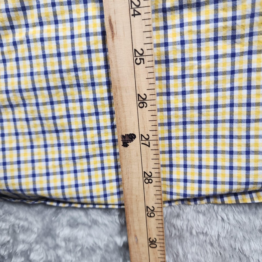 Ralph Lauren Shirt Mens 2XL XXL Yellow Blue Check Long Sleeve Button Down Cotton - Picture 12 of 13